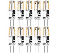 QIMEI-SHOP Bombillas LED G4 1.2W Blanco Calido 3000K 12V AC/DC Equivalente a 10W Bombillas Halógenas 120LM No Regulable Sin Estroboscópico para Iluminación del Hogar 10 Piezas