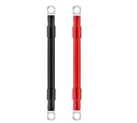 QIMEI-SHOP Cable Bateria 25mm² 15cm Cable Inversor de Batería 12V 3AWG Cables de Batería con M10 Terminales de Anillo para Automóvil Camión Moto Solar Marino Rojo y Negro 2 Piezas