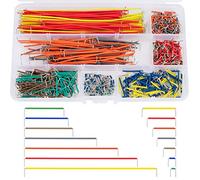 QIMEI-SHOP Cable de Puente Breadboard Jumper Wire Kit Dupont Cables Arduino Raspberry Pi Macho a Macho 14 Longitudes con Caja de Almacenamiento 560 Piezas