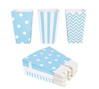 QIMEI-SHOP Caja de Palomitas de Maíz 36 Piezas Bolsas Bolsa de Palomitas para Los Bocados del Partido Los Dulces Las Palomitas y Los Regalos 12 * 7 cm