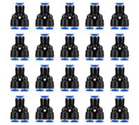 QIMEI-SHOP Conectores Neumáticos 6mm Conexiones Neumáticas en Y Enchufe Rapido de Manguera de Aire Comprimido Accesorios para Herramientas Neumáticas 20 Piezas