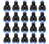 QIMEI-SHOP Conectores Neumáticos 8mm Conexiones Neumáticas en Y Enchufe Rapido de Manguera de Aire Comprimido Accesorios para Herramientas Neumáticas 20 Piezas