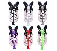 QIMEI-SHOP Cordones Elásticos para Zapatillas Cordones de Zapatos Sin Nudo de 100cm para Corredores Niños Ancianos Adulto 6 pares