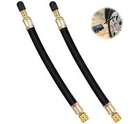 QIMEI-SHOP Extensión de Válvula de Neumático de Goma Adaptador de Extensión de la Válvula de Neumático Flexible de 18cm para Coche Moto Bici Camión Caravana 2 Piezas