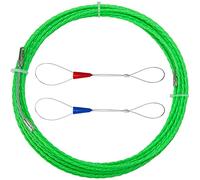 QIMEI-SHOP Guia Pasacables 10M Guía Pasacables Profesional Electricos Guia Cables de Poliéster con Muelle de Guía Diámetro 4.5mm para Colocación de Cables Verde