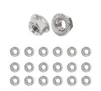 QIMEI-SHOP M5 Tuercas de Brida Autoblocantes de Acero Inoxidable Tuercas Hexagonales con Dentado de Bloqueo según DIN 6923 20 Piezas