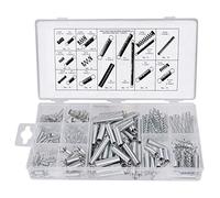 QIMEI-SHOP Muelles Surtido de Compresión y Extensión de Acero Galvanizado con Caja de Almacenamiento para Bricolaje Manualidades 20 Tamaños 200 Piezas