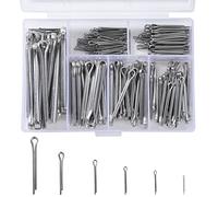 QIMEI-SHOP Pasadores Partidos de Acero Inoxidable M1 M2 M2.5 M3 M4 M5 Pasador de Chaveta Surtido Kit con Caja de Almacenamiento 230 Piezas