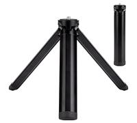 QIMEI-SHOP Tripode Movil Mini Tripode Camara de Aleación Aluminio con Tornillo de 1/4" Universal Compatible con Gopro Teléfono Estabilizador de Cardán Negro