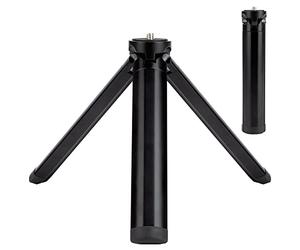 QIMEI-SHOP Tripode Movil Mini Tripode Camara de Aleación Aluminio con Tornillo de 1/4" Universal Compatible con Gopro Teléfono Estabilizador de Cardán Negro