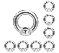 QIMEI-SHOP Tuerca de Anilla M4 Tuercas de Anillo de Acero Inoxidable 304 Anillos Ojales de Elevación para Accesorios de Elevación 8 Piezas
