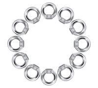 QIMEI-SHOP Tuerca de Anilla M6 Tuercas Anular Argollas de Acero Inoxidable para Accesorios de Elevación Bricolaje Herramientas 12 Piezas