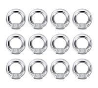 QIMEI-SHOP Tuerca de Anilla M8 Tuercas Anular Argollas de Acero Inoxidable para Accesorios de Elevación Bricolaje Herramientas 12 Piezas
