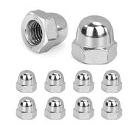 QIMEI-SHOP Tuercas Ciegas Hexagonales M10 Tuercas de Sombrerete de Acero Inoxidable Tuerca Bellota para Tornillos Pernos Roscados Varillas Roscadas según DIN 1587 10 Piezas