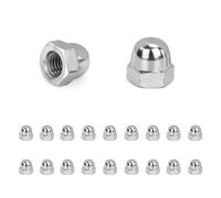 QIMEI-SHOP Tuercas Ciegas Hexagonales M4 Tuercas de Sombrerete de Acero Inoxidable Tuerca Bellota para Tornillos Pernos Roscados Varillas Roscadas según DIN 1587 20 Piezas