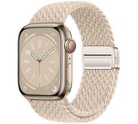 Qimela Sport Solo Loop compatible con Apple Watch Band de 38 mm, 40 mm, 41 mm, 42 mm, 44 mm, 45 mm, 49 mm, para mujeres y hombres, pulsera trenzada de nailon elástico ajustable para iWatch Series SE 9