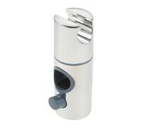 Qimopi - Soporte ajustable para cabezal de ducha para riel de 24 mm, soporte deslizante ABS con botón pulsador de rotación de 360 grados (cromo)