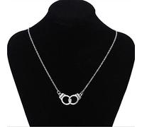 QIN Collar de Esposas, Collar de Estilo Callejero de Color Plateado, Regalo para un Amigo, Estilo Punk, joyería de Moda para el Cuello