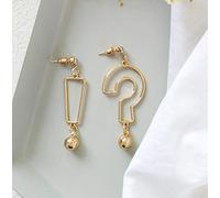 QIN Contrato Punk susurrando Metal Hip Hop Rock Vintage geométrico Metal Marco de interrogación Pendientes Femeninos