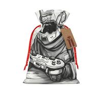 QIN&ZHENG - Bolsa de regalo con cordón para mujer, diseño de bocetos de juego, bolsa de regalo personalizada para Navidad, cumpleaños, 1 pieza