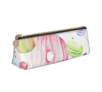 QIN&ZHENG - Funda triangular de piel para cupcakes, donuts, muffins, azúcar, estampado a la moda, color blanco, blanco, talla única, Elegante