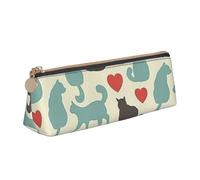 QIN&ZHENG Happy Walking Kitty - Funda triangular de piel ligera con estampado de gatito, color blanco, blanco, talla única, Elegante