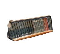 QIN&ZHENG Librería de biblioteca con impresión de piel a la moda, bolsa triangular ligera para cosméticos, organizador compacto de impresión completa, blanco, talla única, elegante, blanco, talla