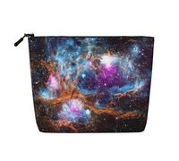QIN&ZHENG Universe Galaxy Space - Neceser grande con cremallera y cremallera para mujer, ligera, color negro, talla única, talla única, NEGRO, One Size