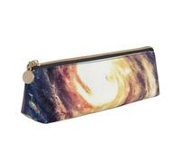 QIN&ZHENG Universe Milky Way Galaxy Print Fashion Leather Triangle Pouch Lightweight Cosmetic Case Full Print Compact Organizer, Blanco, One Size, Elegante, blanco, talla única, Elegante