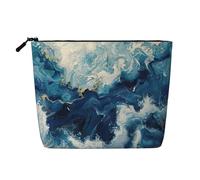 QIN&ZHENG WITHIN THE TIDES - Neceser de maquillaje grande con cremallera para mujer, ligero, color negro, talla única, color negro, talla única, NEGRO, One Size