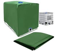 QINERSAW IBC Cubierta para Depósito de Agua 1000 litros Protector de Tanque de Agua Funda para Tanque de Agua Funda Antipolvo para Tanque de Agua, 120x100x116cm, Verde