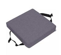 qing yun Almohadillas gruesas de 3/5/8 cm para asiento de silla de comedor, con hebilla antideslizante cuadrada para taburete, jardín, interior y exterior (28 x 28 x 5 cm, gris oscuro)