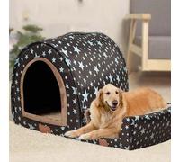 qing yun Cama grande para perros de lujo, cálida cama para perros, XL XXL, para interiores, caseta para perros, cama grande para perros, cueva para gatos, iglú, para interiores y exteriores (3XL, 105