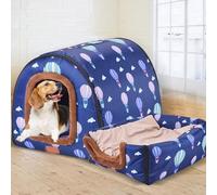 qing yun Cama grande para perros de lujo, cálida cama para perros, XL XXL para interiores y exteriores, cama grande para perros, cueva para gatos, iglú, lavable (XL 75 x 57 x 55 cm, C)