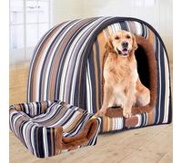 qing yun Caseta Grande para Perros Perrera Cama Cojín Cálida de Lujo para Perros, XL XXL Casa Perrera Interior para Perros Cama Grande para Perros Cueva para Gatos Iglú Interior Exterior Lavable (XXL