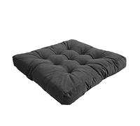 qing yun Cojín para silla, 55 x 55 cm, 8-10 cm de grosor, suave cojín de cordón para interior y exterior, Gris oscuro