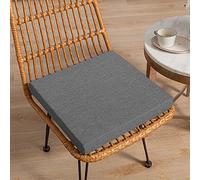 qing yun Cojín para silla de jardín, cojín de asiento de comedor de 5/8 cm de grosor, cojín de asiento de sofá, cojines de asiento para interiores y exteriores (55 x 55 x 8 cm, gris oscuro)