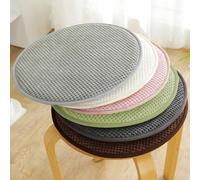 qing yun Juego de 2 cojines redondos pequeños para taburete, antideslizantes, redondos, para cenar, taburete alto, taburete de bar, cojín (30 x 30 cm, gris oscuro)