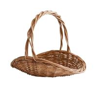 QINGGANG-0224 Centro de mesa decorativo Cesta de frutas tejida con asa, estilo ratán, for almacenar, aperitivos, decorativa for la mesa del comedor o cocina(Grande)