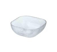 QINGGANG-0224 Centro de mesa decorativo Frutero con ondas de agua, plato decorativo vidrio cuadrado, aperitivos for el hogar, dulces, fruta