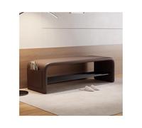 QINGGANG-0224 Tumbona Taburete for Cambiar Zapatos en la Puerta, Zapatero, Almacenamiento, Taburete de Dos usos, Dormitorio, Sencillo, mesita Noche, Banco for Sentarse(Coffee,Medio)