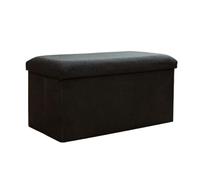 QINGGANG-0224 Tumbona Taburete Rectangular for Cambiar Zapatos de Entrada, Taburete Almacenamiento for el hogar, Puede Sentarse, for Adultos, Caja, for, Banco Descanso Plegable(Negro,Grande)