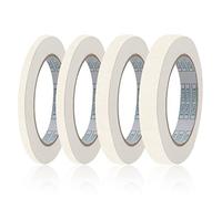 QINGHEC 4 rollos de cinta adhesiva fina de color blanco, 5 mm/8 mm/12 mm/15 mm de ancho x 55 yardas, cinta de pintura blanca, cinta adhesiva para pintura de coche, arte de pintura, fachada