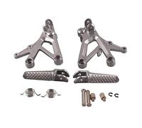 QINGHUAWANG Reposapiés Pedales Para CBR600 F4 1999-2006, Aleación de Aluminio, Plateado, Delantera, Ajuste Específico de la Moto de Calle
