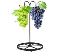 QINGLANG Soporte para plátanos con gancho, colgador de plátanos de metal a prueba de óxido, soporte multifuncional para exhibición de frutas, organizador de cocina, sala de estar, adorno de escritorio
