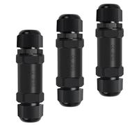 QINGLER Acoplador RJ45 impermeable, paquete de 3 unidades, conector de acoplador Gigabit Ethernet blindado IP68 PoE hembra a hembra para Cat7/Cat6/Cat5E/Cat5 extensor de cable LAN de red