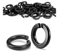 qingmeng 50 anillos de resorte M8, arandelas M8 de acero inoxidable negro DIN 127, A2 V2A, arandelas de muelle, arandelas para tornillos, varilla roscada, arandelas de seguridad de muelle, 50 unidades