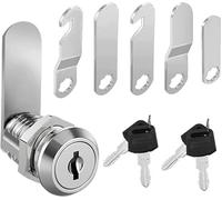 qingmeng Candado de buzón de 20 mm con 5 diferentes placas de cerradura, 4 llaves, buzón cerradura, cerradura de buzón, cerradura para puertas de armario, muebles