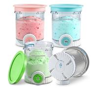 Qingning 4pcs Recipiente para Ninja Swirl Creami,480ML Recipiente de Helado