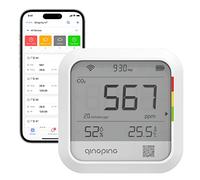 Qingping Termómetro higrómetro detector de CO2, monitoreo remoto a través de Qingping IoT, monitor de temperatura y humedad para diferentes escenarios, notificación de alerta rápida